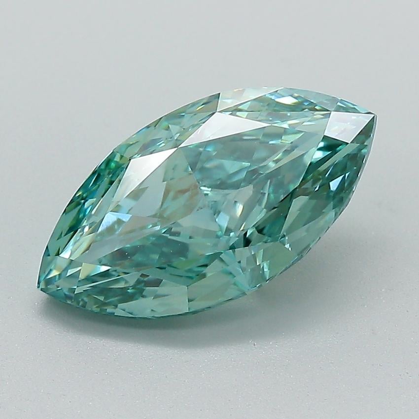 3.00 Ct. Fancy Vivid Blueish Green Marquise Lab Grown Diamond