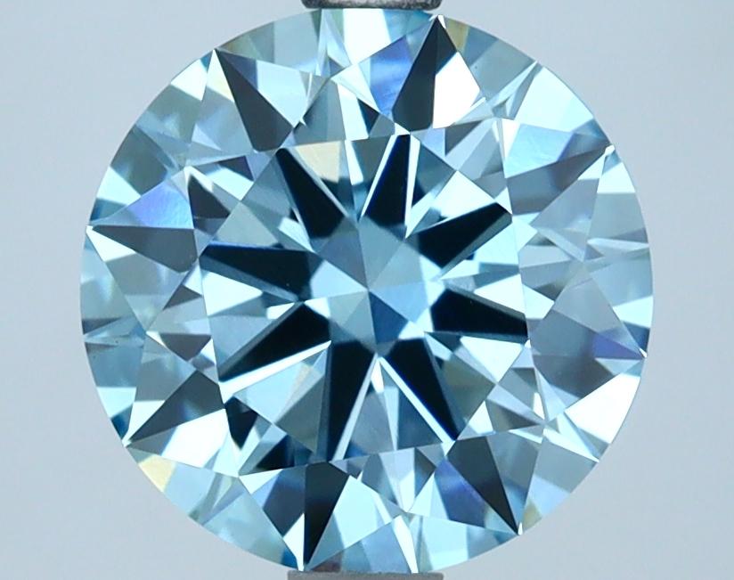 2.50 Ct. Fancy Vivid Blue Round Lab Grown Diamond
