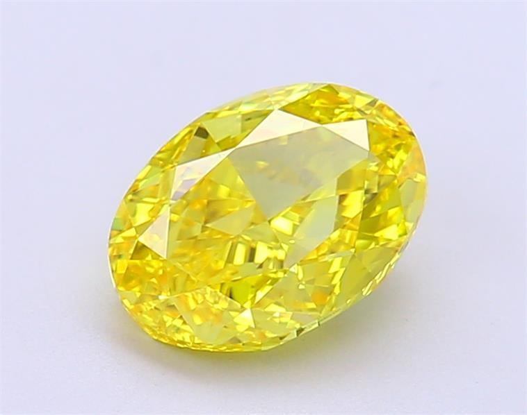 2.00 Ct. Fancy Vivid  Yellow Oval Lab Grown Diamond