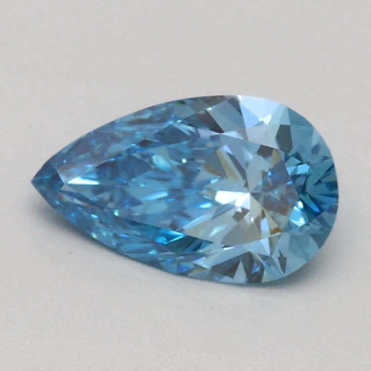 0.53 Ct. Fancy Vivid Blue Pear Lab Grown Diamond