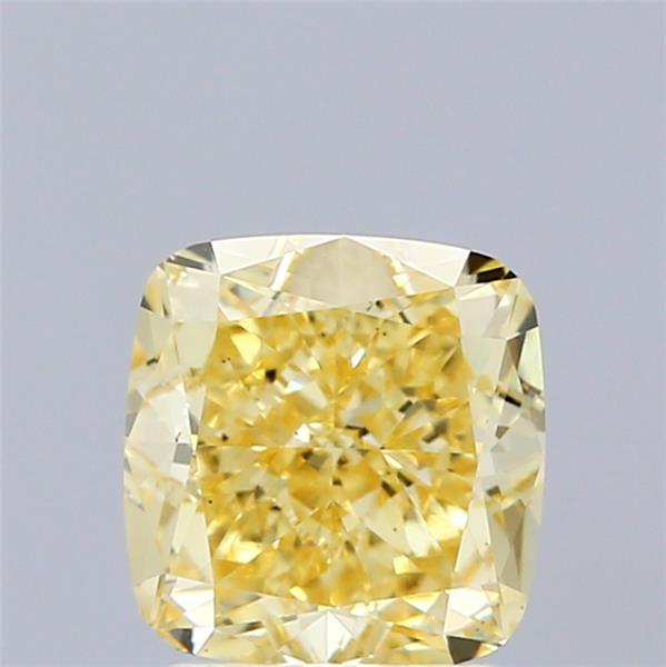 2.00 Ct. Fancy Intense Yellow Cushion Lab Grown Diamond