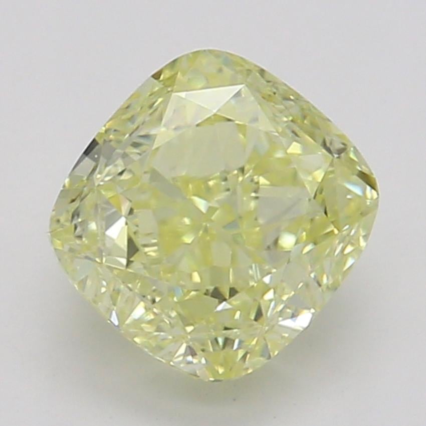 0.70 Ct. Fancy Intense Yellow Cushion Diamond