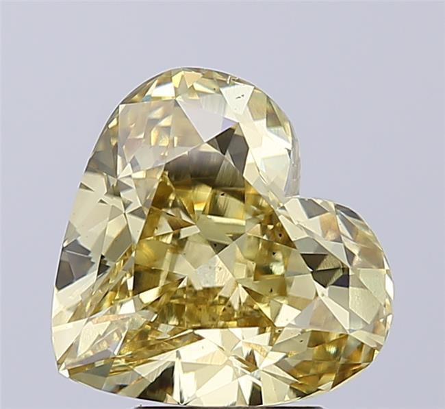 4.06 Ct. Fancy Yellow Heart Lab Grown Diamond