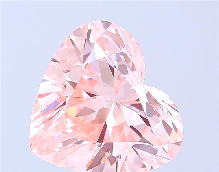 5.06 Ct. Fancy Intense Pink Heart Lab Grown Diamond