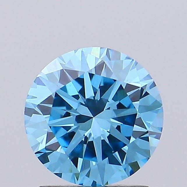 1.21 Ct. Fancy Vivid Blue Round Lab Grown Diamond