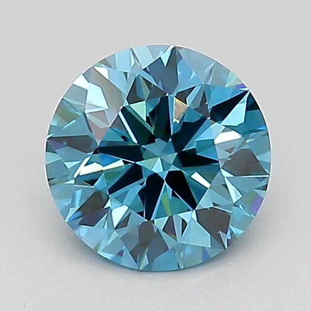 1.08 Ct. Fancy Vivid Blue Round Lab Created Diamond