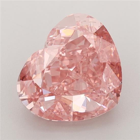 3.01 Ct. Fancy Vivid Pink Heart Lab Grown Diamond