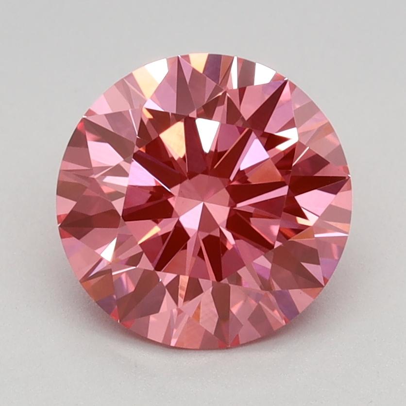 1.64 Ct. Fancy Vivid Pink Round Lab Grown Diamond