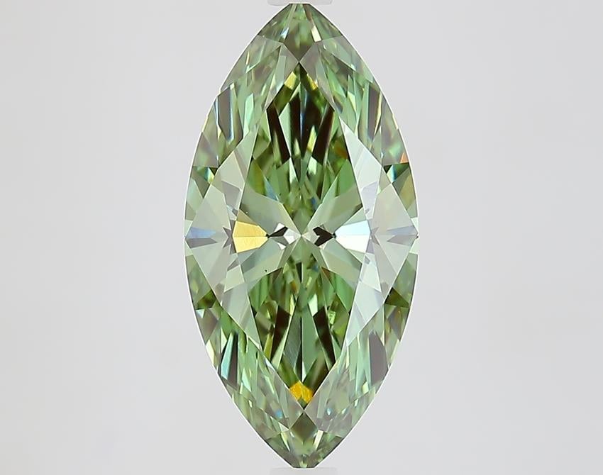 3.01 Ct. Fancy Vivid Green Marquise Lab Grown Diamond