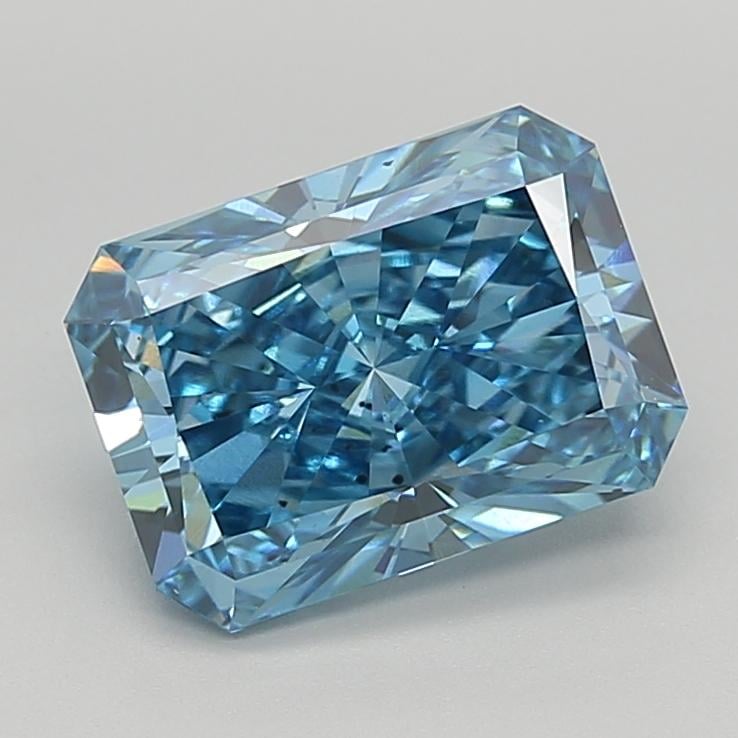 3.52 Ct. Fancy Vivid  Blue Radiant Lab Grown Diamond