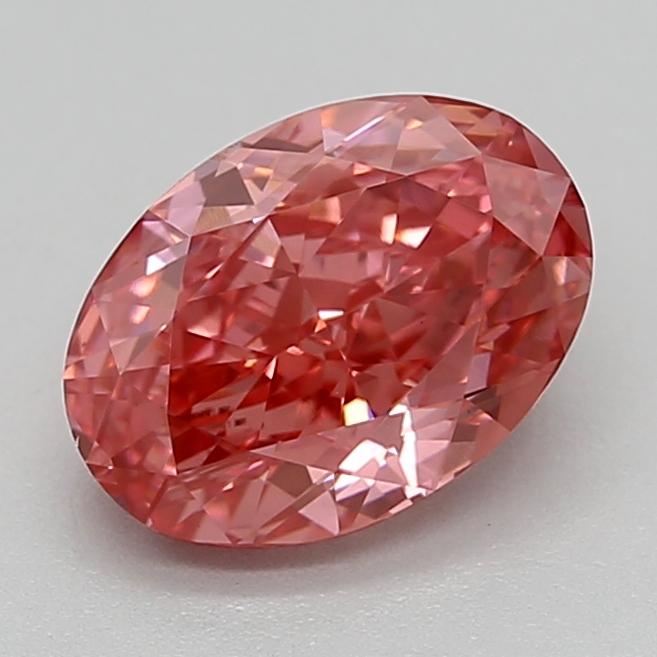 1.55 Ct. Fancy Vivid  Pink Oval Lab Grown Diamond