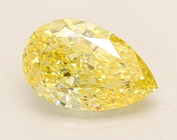 0.72 Ct. Fancy Vivid Yellow Pear Lab Grown Diamond