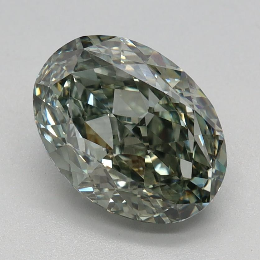 1.57 Ct. Fancy Intense Green Oval Lab Grown Diamond