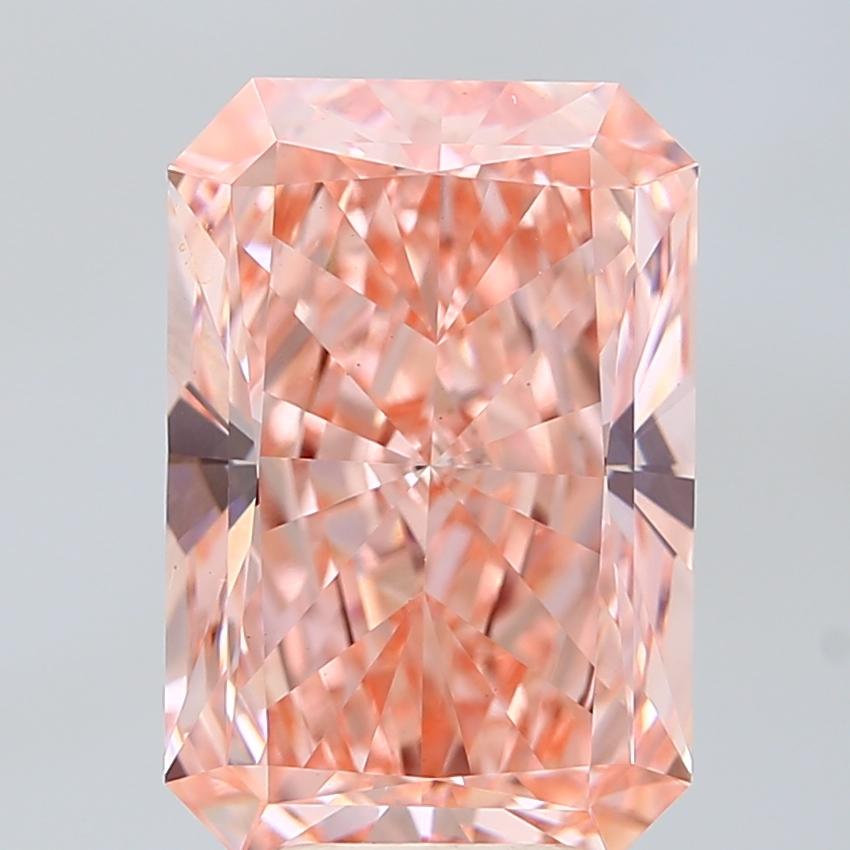 7.03 Ct. Fancy Vivid Pink Radiant Lab Grown Diamond