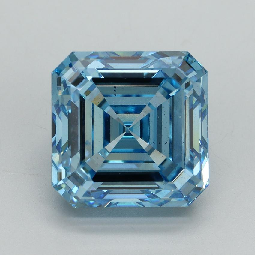 10.03 Ct. Fancy Vivid Blue Asscher Lab Grown Diamond