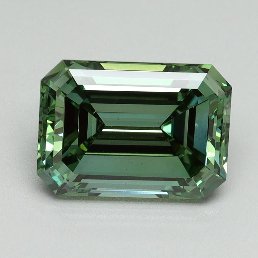 3.03 Ct. Fancy Vivid Green Emerald Lab Grown Diamond