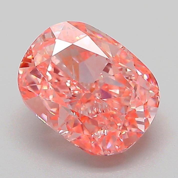2.00 Ct. Fancy Vivid Pink Cushion Lab Grown Diamond