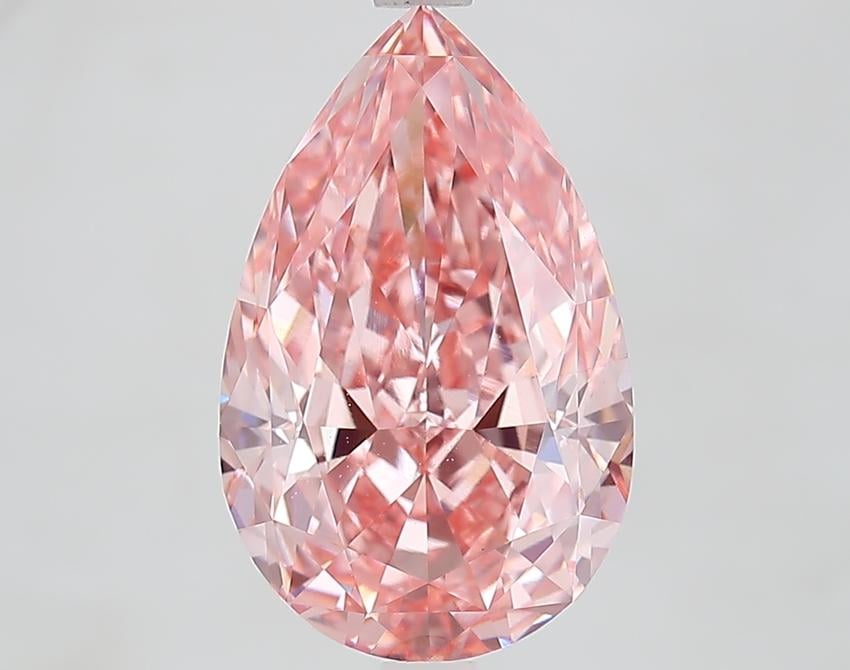 5.35 Ct. Fancy Vivid Pink Pear Lab Grown Diamond
