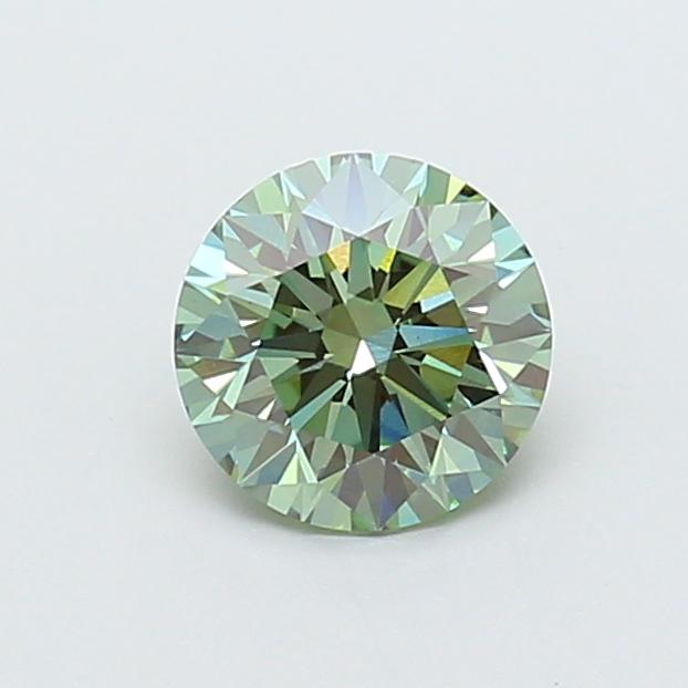 1.29 Ct. Fancy Vivid Green Round Lab Grown Diamond