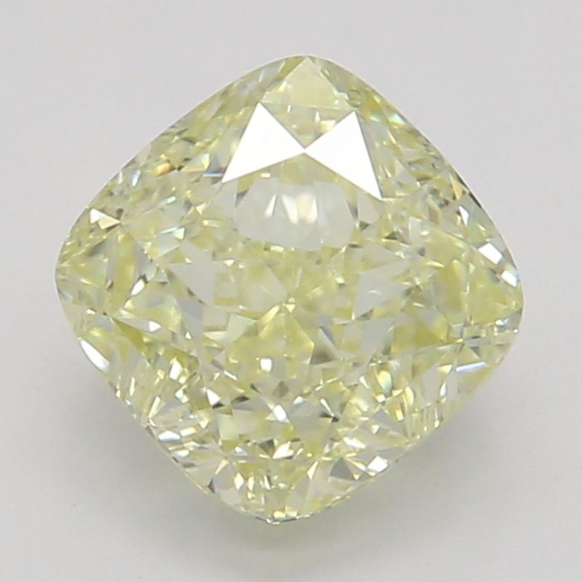 0.90 Ct. Fancy Light Yellow Cushion Diamond