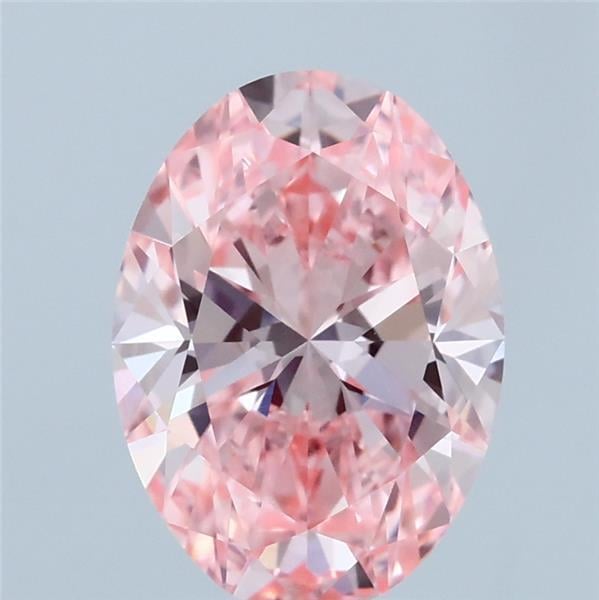 2.07 Ct. Fancy Vivid Pink Oval Lab Grown Diamond