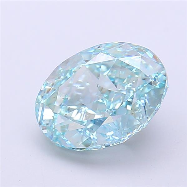 2.51 Ct. Fancy Vivid  Green Oval Lab Grown Diamond