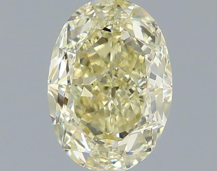 1.07 Ct. Fancy Light  Yellow Oval Lab Grown Diamond