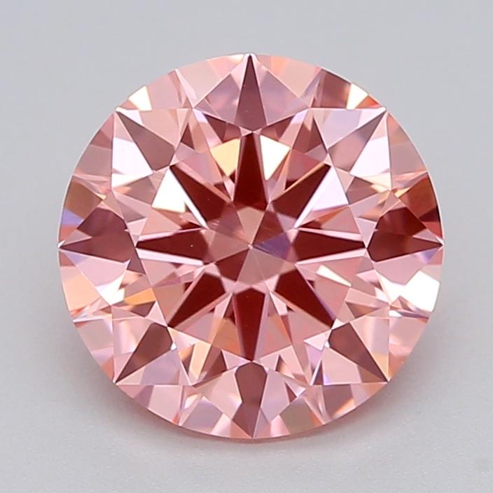 1.53 Ct. Fancy Vivid  Pink Round Lab Grown Diamond