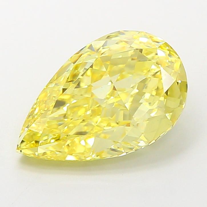 3.05 Ct. Fancy Intense  Yellow Pear Lab Grown Diamond