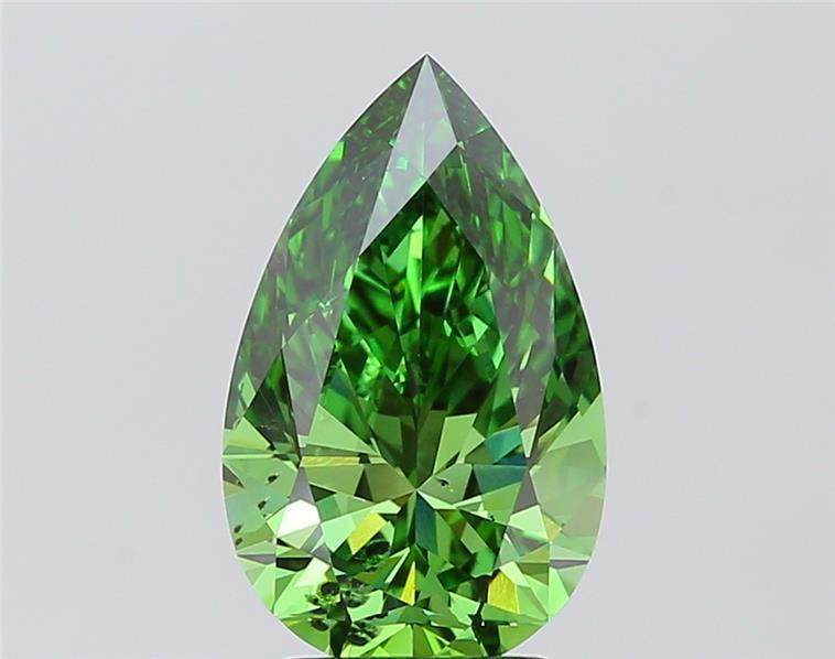 3.75 Ct. Fancy Vivid Green Pear Lab Grown Diamond