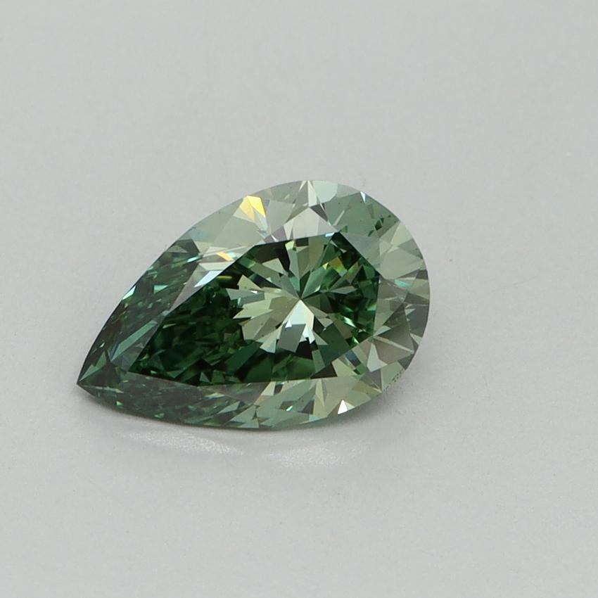1.01 Ct. Fancy Vivid Green Pear Lab Grown Diamond