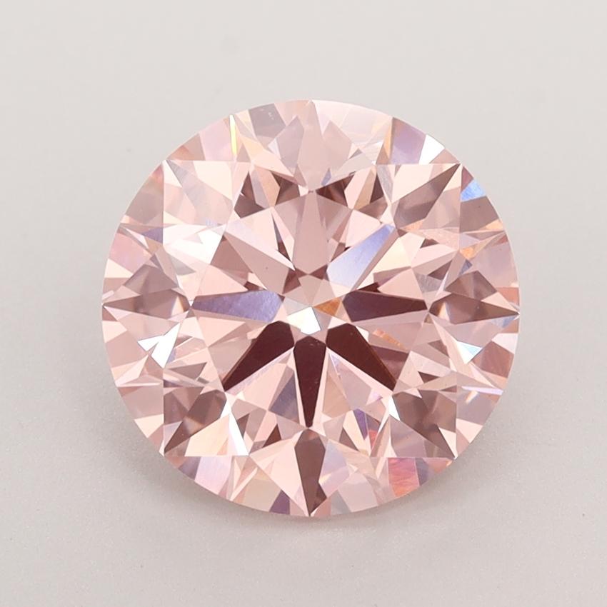 3.24 Ct. Fancy Intense  Pink Round Lab Grown Diamond