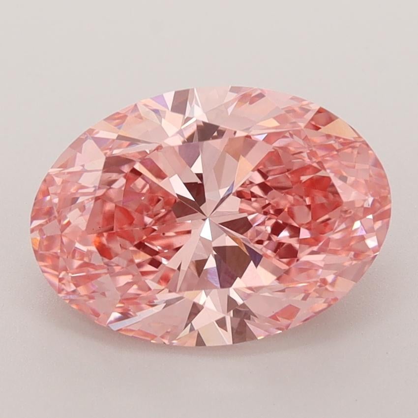 3.00 Ct. Fancy Vivid  Pink Oval Lab Grown Diamond