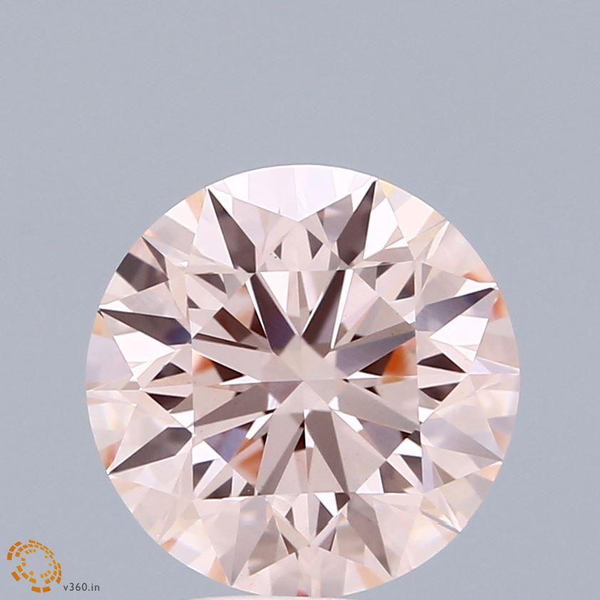 3.02 Ct. Fancy Intense Pink Round Lab Grown Diamond