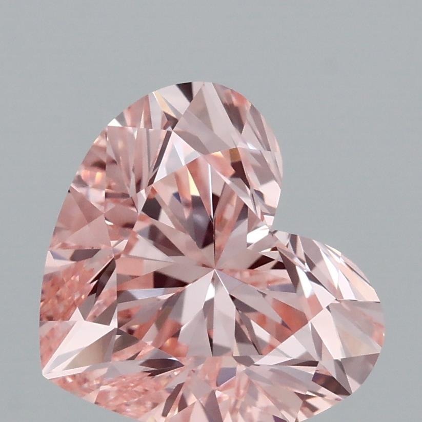 3.01 Ct. Fancy Intense Pink Heart Lab Grown Diamond