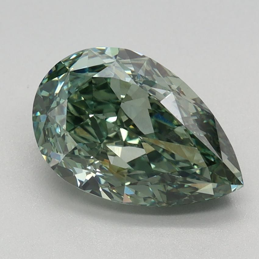 1.95 Ct. Fancy Vivid Green Pear Lab Grown Diamond