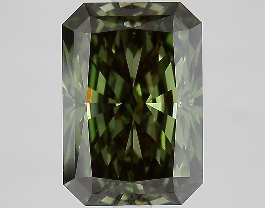 4.34 Ct. Fancy Vivid Green Radiant Lab Grown Diamond