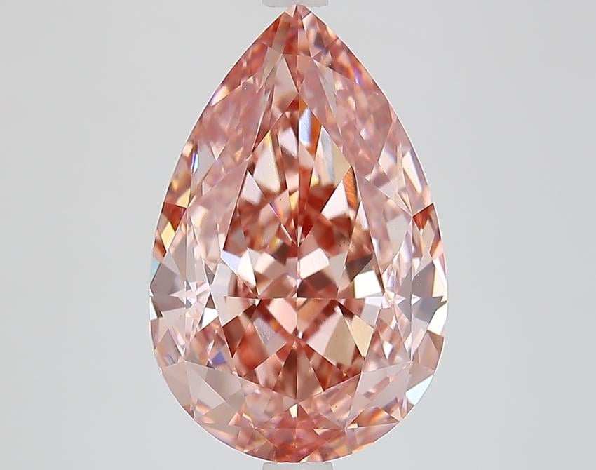 6.01 Ct. Fancy Vivid Brownish Pink Pear Lab Grown Diamond