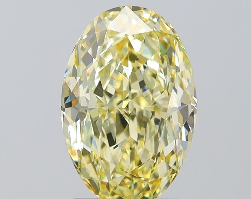 2.34 Ct. Fancy Intense Yellow Oval Lab Grown Diamond