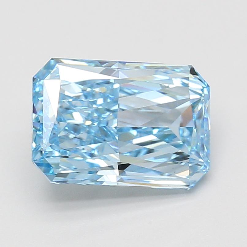 3.08 Ct. Fancy Vivid Blue Radiant Lab Grown Diamond