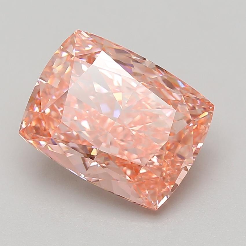5.08 Ct. Fancy Vivid Pink Cushion Lab Grown Diamond
