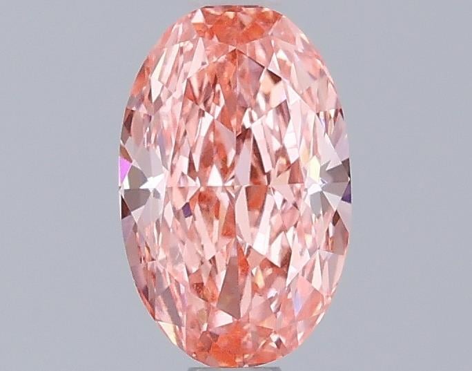 1.05 Ct. Fancy Vivid Pink Oval Lab Grown Diamond