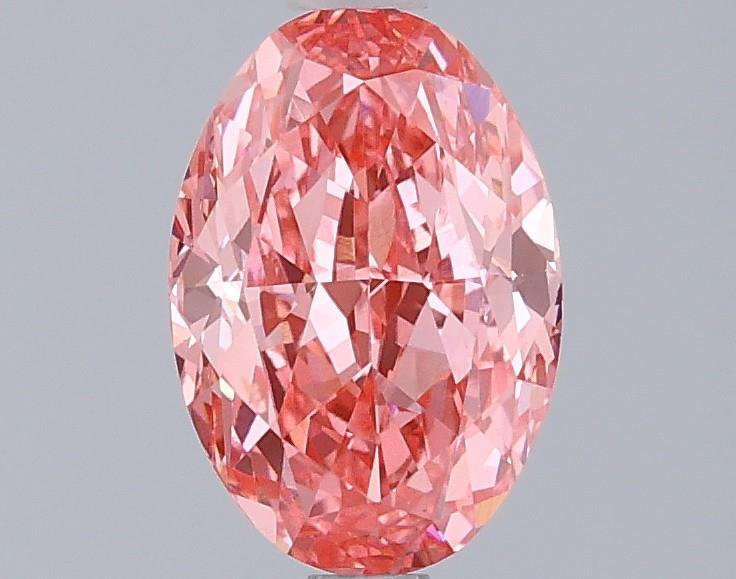 1.58 Ct. Fancy Vivid Pink Oval Lab Grown Diamond