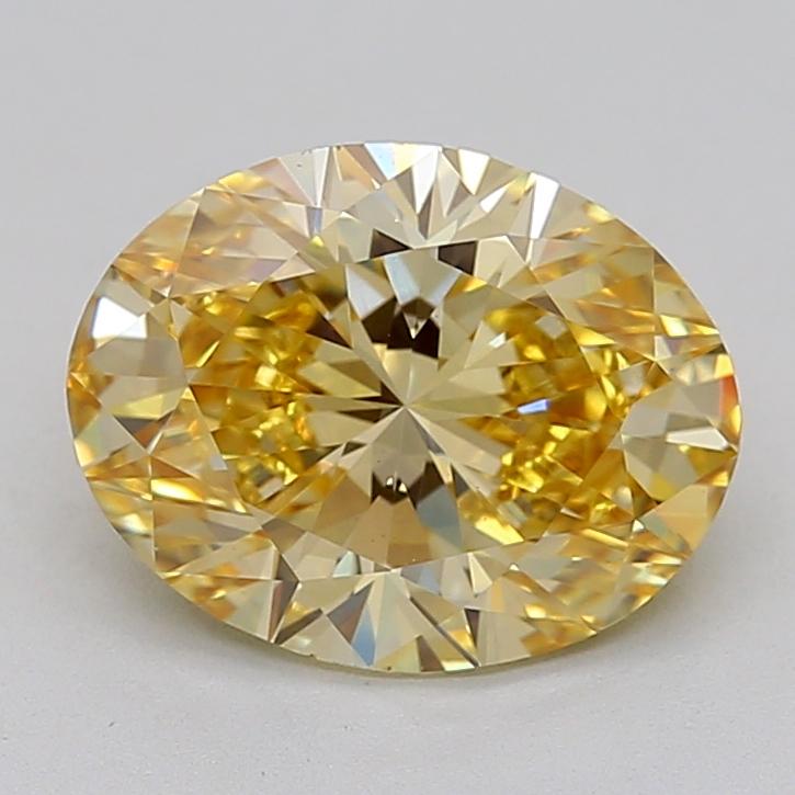 3.08 Ct. Fancy  Yellow Oval Lab Grown Diamond