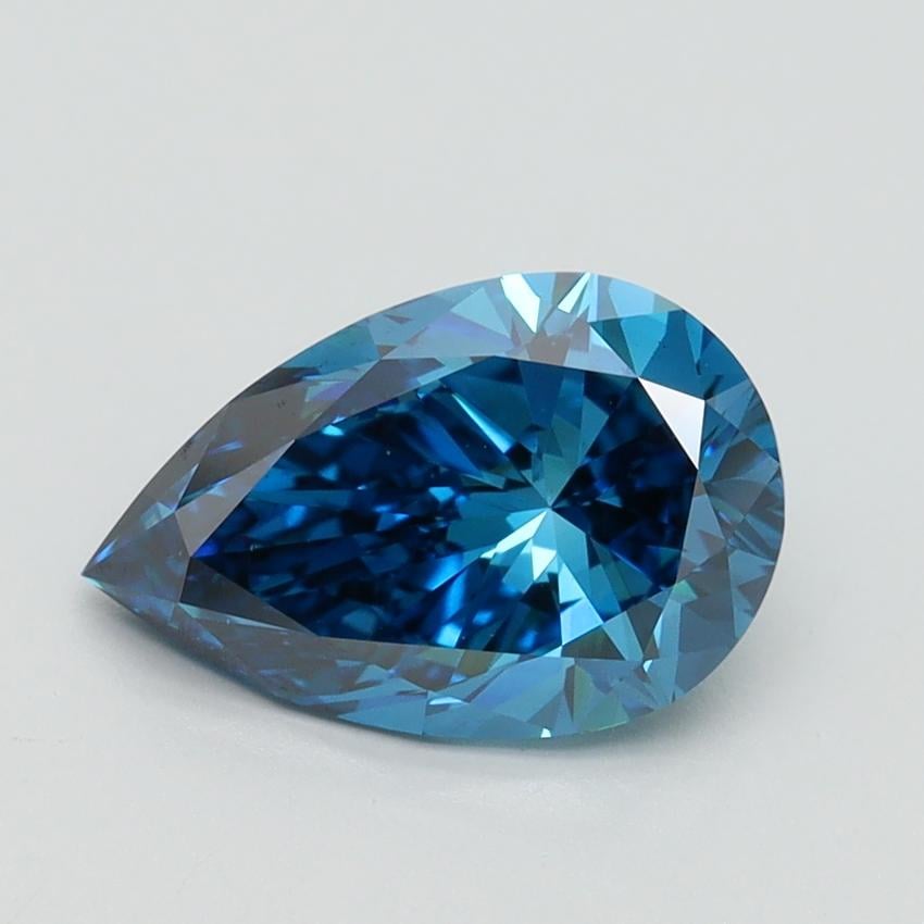 2.03 Ct. Fancy Vivid Blue Pear Lab Grown Diamond
