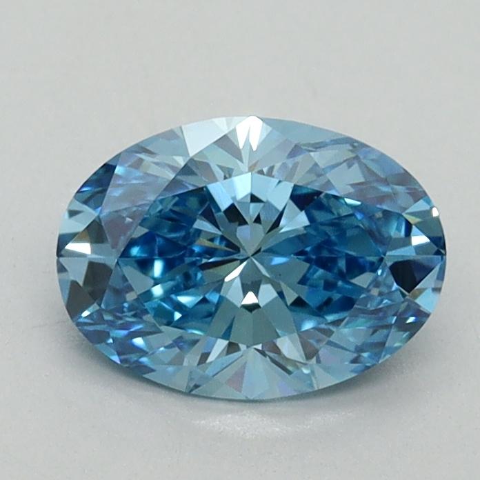 0.91 Ct. Fancy Vivid Blue Oval Lab Grown Diamond