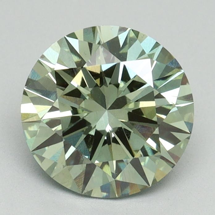 1.56 Ct. Fancy Vivid Green Round Lab Grown Diamond