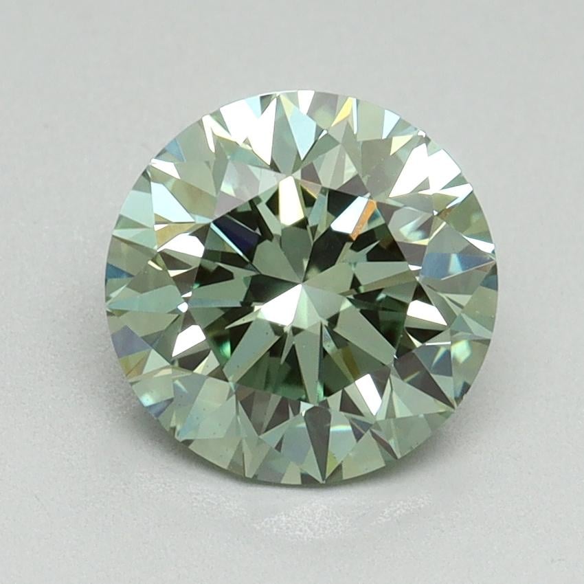 1.80 Ct. Fancy Vivid Green Round Lab Grown Diamond