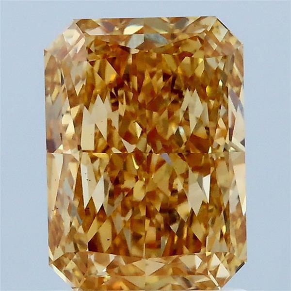 2.01 Ct. Fancy Intense Brownish Yellow Radiant Lab Grown Diamond