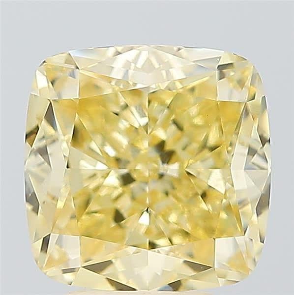 3.08 Ct. Fancy Intense  Yellow Cushion Lab Grown Diamond